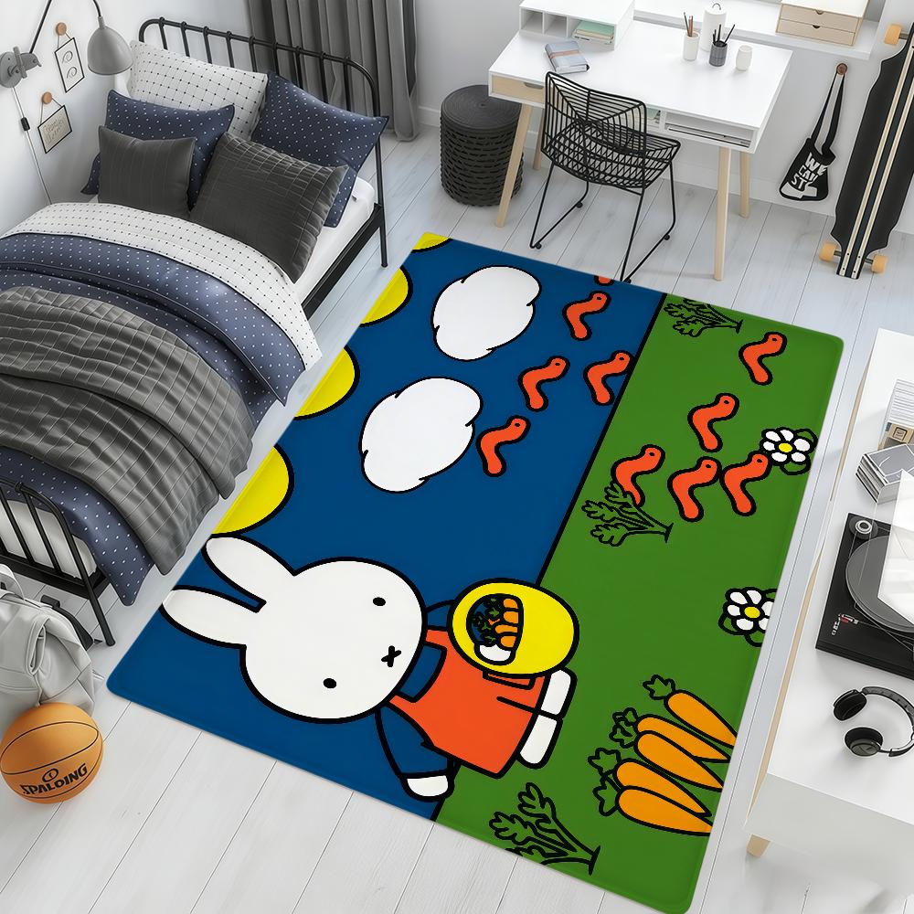 

Cartoon Rabbit kawaii fun M-Miffy hogar Bedside Rug Kitchen Bath Floor Mat Hallway Balcony Carpet Entrance Doormat Decor Home 40cm x 60cm