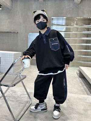 Boys' Korean Style Plus Velvet Two-Piece Set – Autumn/Winter 2025