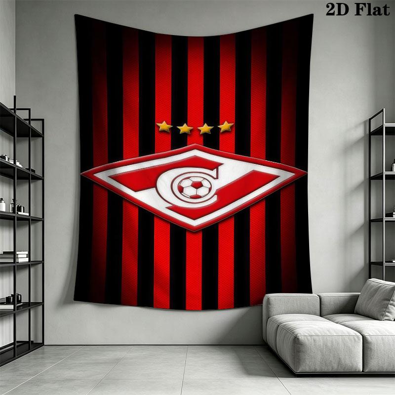 Spartak Moscow Spark Wall Hanging Printed Fabric Blanket Decorative Tapestries for Bedroom Living Room Home Decor