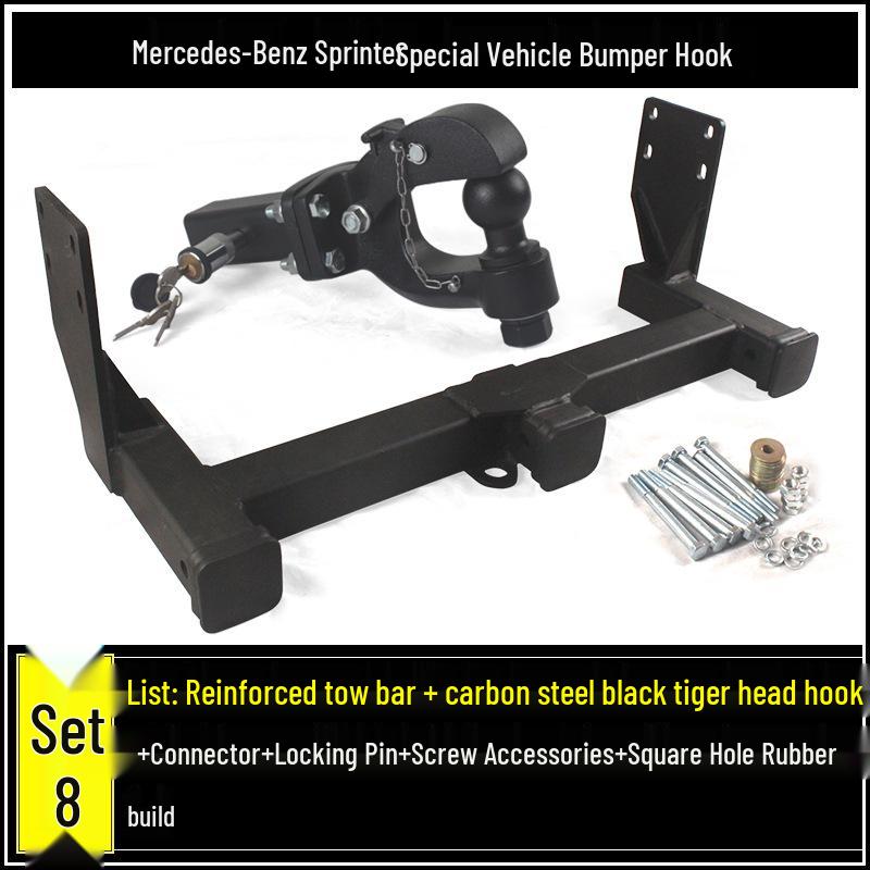 Compatible Mercedes-Benz Sprinter, V-Class, B-Class RV Tow Hook and Rear Trailer Hitch Adapter