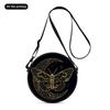 Large Capacity Moth Shoulder Bag Portable Moon Star Women's Backpack 1D Printing Creative Butterfly Round Crossbody Bag