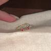 Simple Inlaid Pink Single Diamond Rings for Women Light Luxury Fine Mini Ring High-end Layered Style Suitable for Daily Jewelry