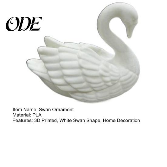 Weißer Schwan Dekor 3D Gedruckte Figur, Moderne Minimalistische Statue Dekoration, Tier Kleine Skulptur Schreibtischornament für Zuhause Büro Wohnzimmer