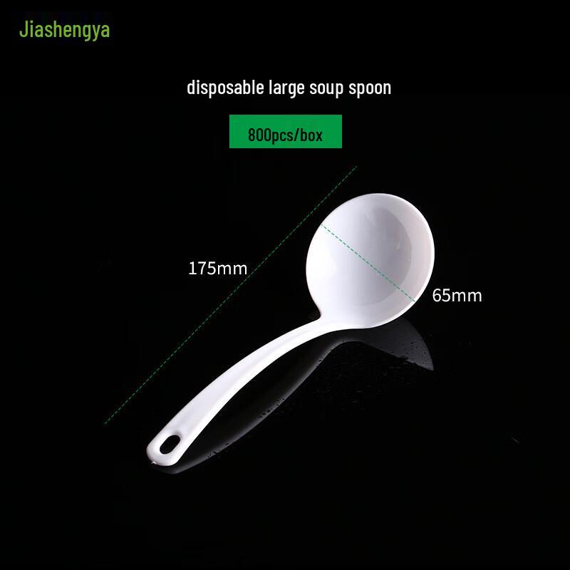 Disposable Hard Plastic Large Soup Spoons (50-Pack)