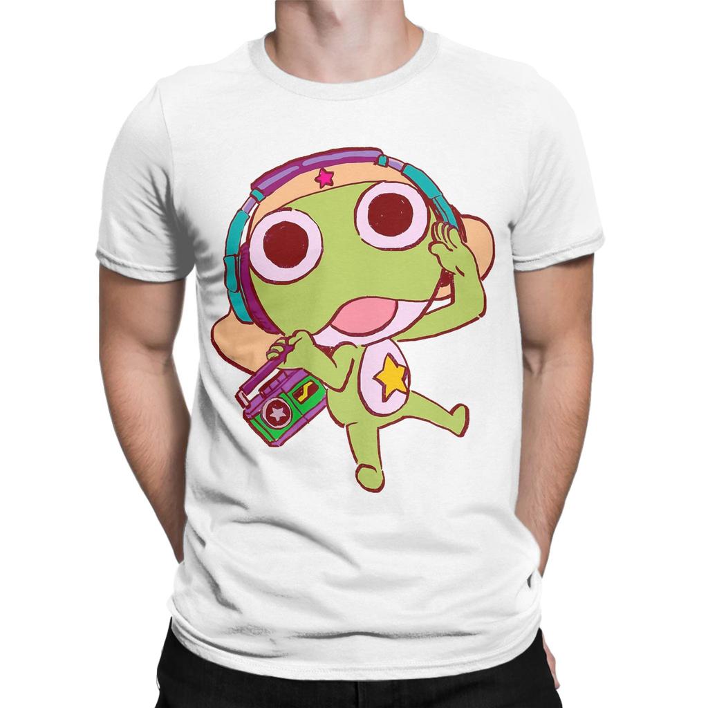 Men Womens TShirts Funny Sgt Frog Keroro Awesome 100 Cotton Tees Short Sleeve  T Shirts Crewneck Clothes Party