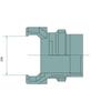 Guillemin DN 100 Female Thread 4" Aluminum Hose Adapter