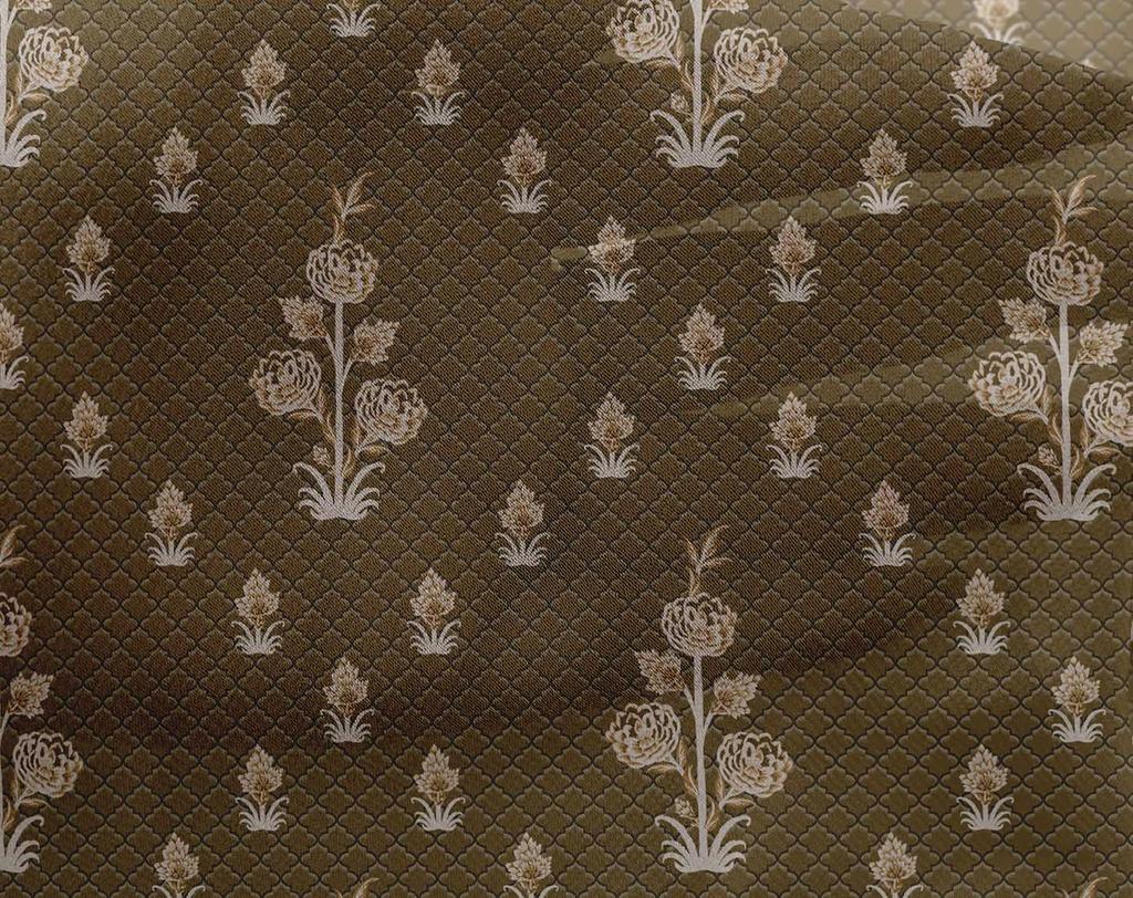 oneOone Georgette Viscose Brown Fabric Block Sewing Craft Projects Fabric Prints By Yard 42 Inch