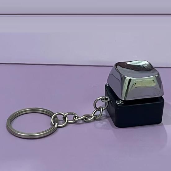 Shock Keychain Push To Shock Harmless Electric Shock Button Prank Toy Portable Funny Gag Gift for Friends And Family Prankster Joke Toy
