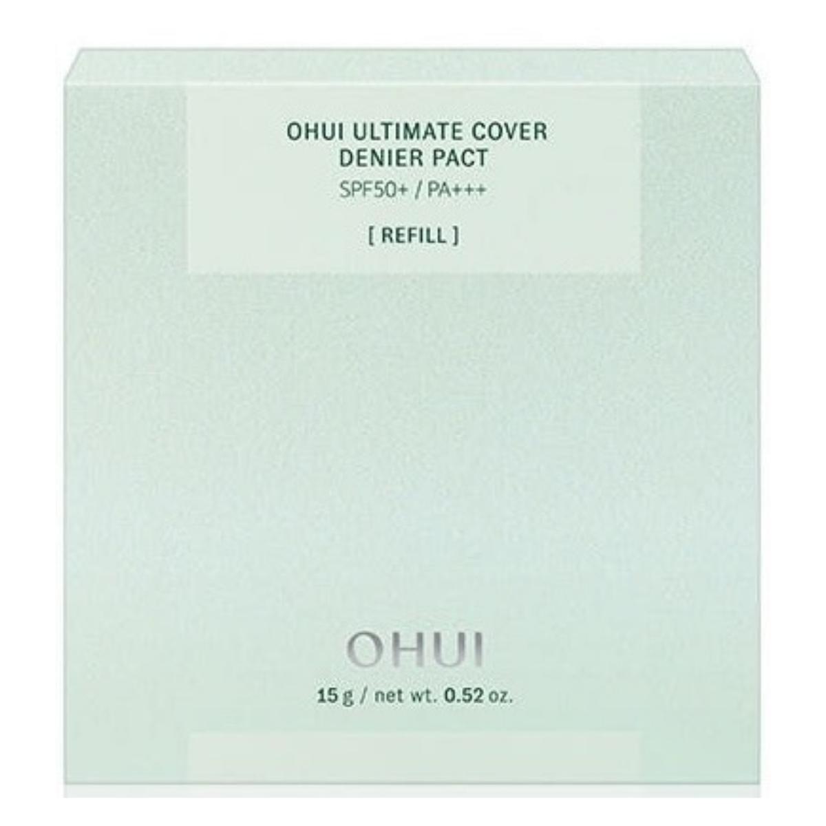 

O HUI Ultimate Cover Denier Pact 21 Светло-бежевый Сменный блок SPF 50+ PA+++ 15г Стойкий и Высокая адгезия