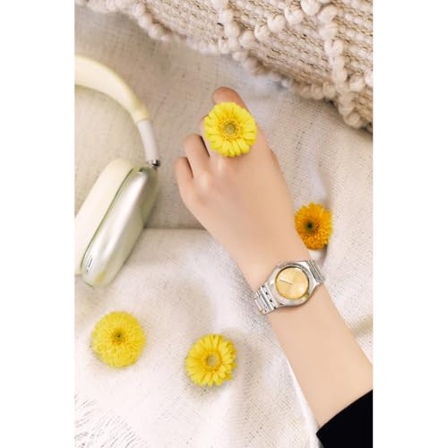 Swatch IRONY MEDIUM PETAL SWIRL YLS236G Women's Wristwatch, Gray