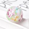 2 buc 20mm Margele Rotunde Mari Handmade Floare Lampwork Sticlă Margele Libere pentru Accesorii de Fabricare Bijuterii DIY Artizanat Descoperiri