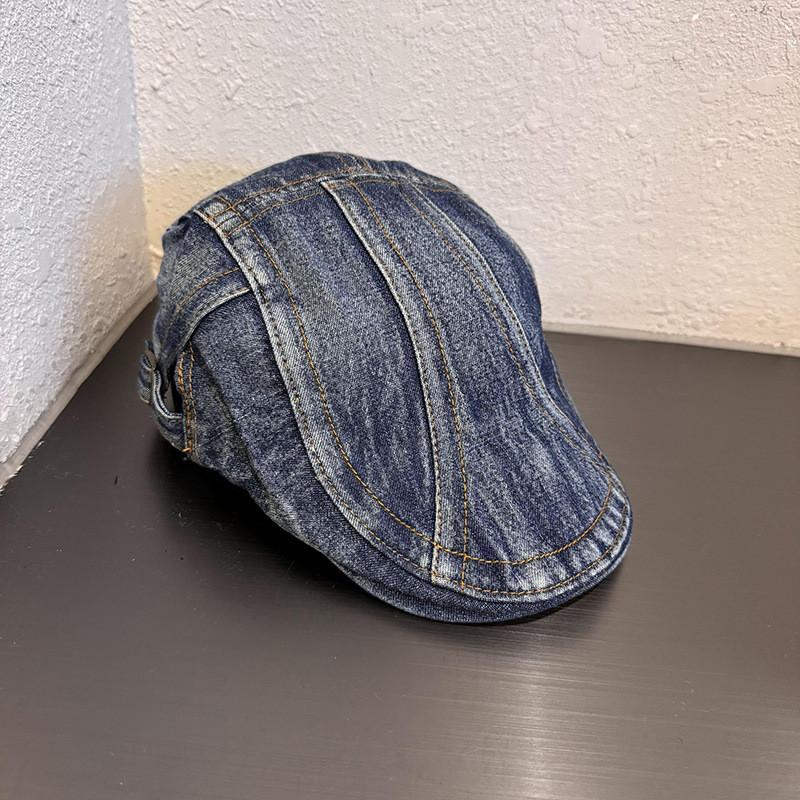 Denim Beret Hat For Women With Breathable Cotton Material For Fall Winter Fashion