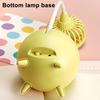 Desk Lamp Small Fan with Adjustable Bendable Pole Stable Base Quiet Motor Cartoon Chick Rabbit Design Dorm Room Fan Light