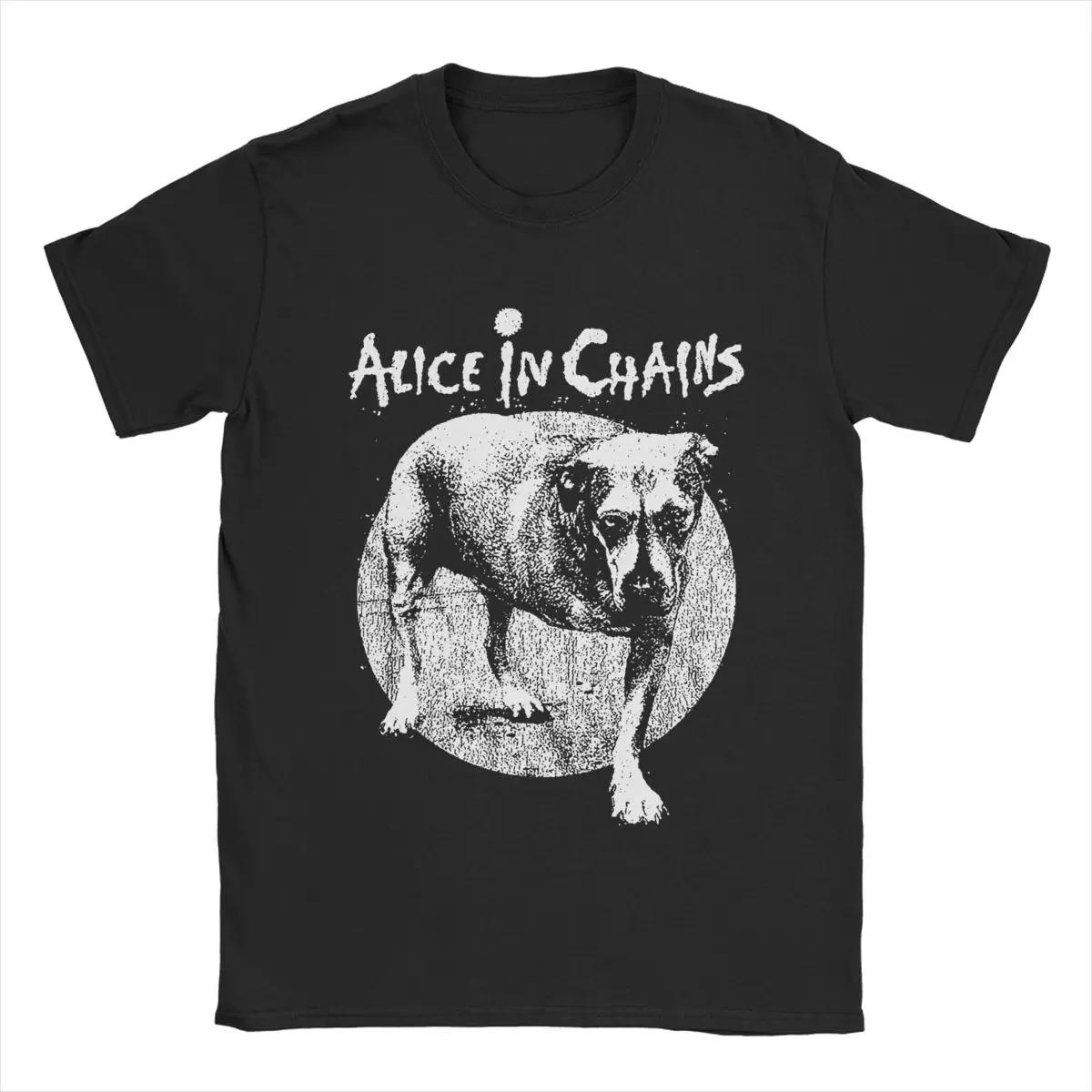 

Мужская футболка Rock Alice in Chains Хлопковые Топы Удивительная Футболка с коротким рукавом и круглым вырезом Футболка Большого размера camisetas Hombre 4XL