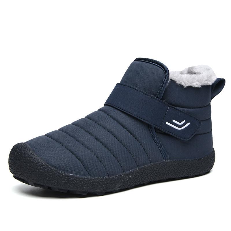 Large size outdoor mountaineering snow boots winter velvet warm cotton shoes medium and old non-slip