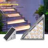 HEIXIE Outdoor Waterproof Solar Triangle Step Lights (2-Pack)