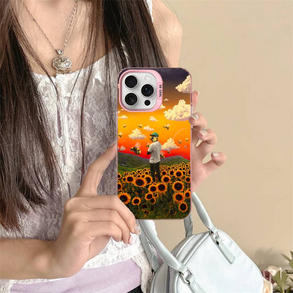 T-Tylers The Creator Rapper For Iphone 15 14 13 Plus 17 16 12 11 Pro Max Matte Colored Silver Luxury Phone Cover