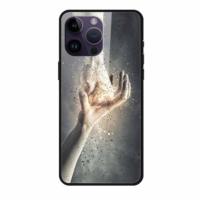 Tempered Glass Case For iphone 15 Pro Max Case Hard Glass Back Cover Soft TPU Bumper For iphone 16 Pro Max Phone Case 16Pro Max