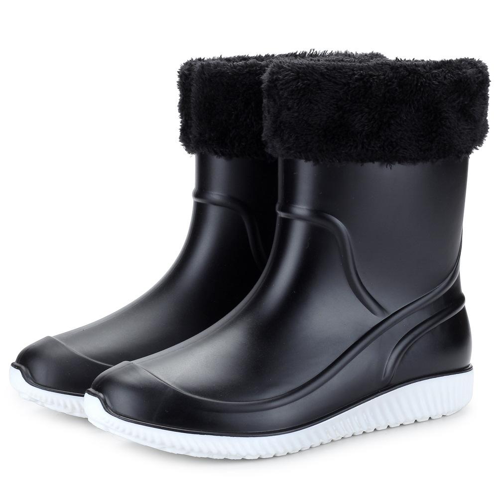 Non-slip Waterproof Rain Boots Thick Plastic Men Boots Men Shoes Zapatos De Hombre Men Shoes Work Boots Fishing Shoes
