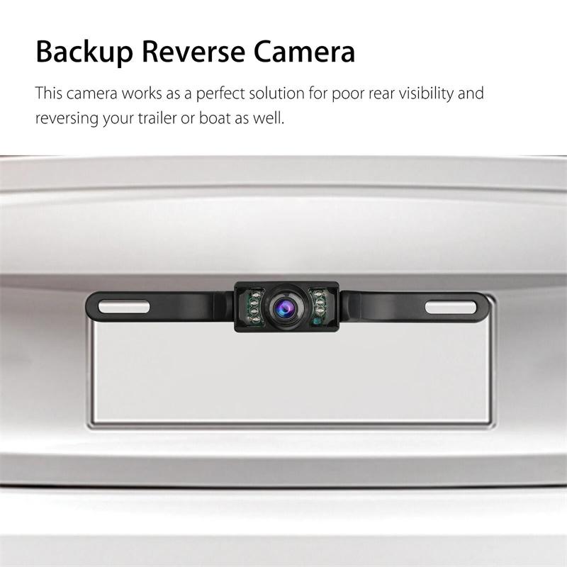 License Plate Camera Universal Ccd High-Definition Night Vision Colorful 170 Degrees Waterproof Backup Camera For Gps Monitor