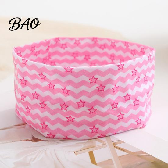 Elastic Bangs Holder Bands Wide Headband for Women, Non-Slip Stretchy Hair Band with Star Polyester Sweat Wave Print Yoga Running Sports And