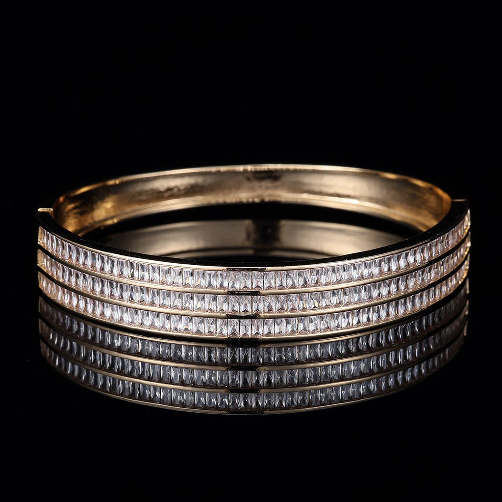 Light Luxury Open-face Women's Fashionable Simple and High-end Zircon Bracelets Couple Style Bracelet