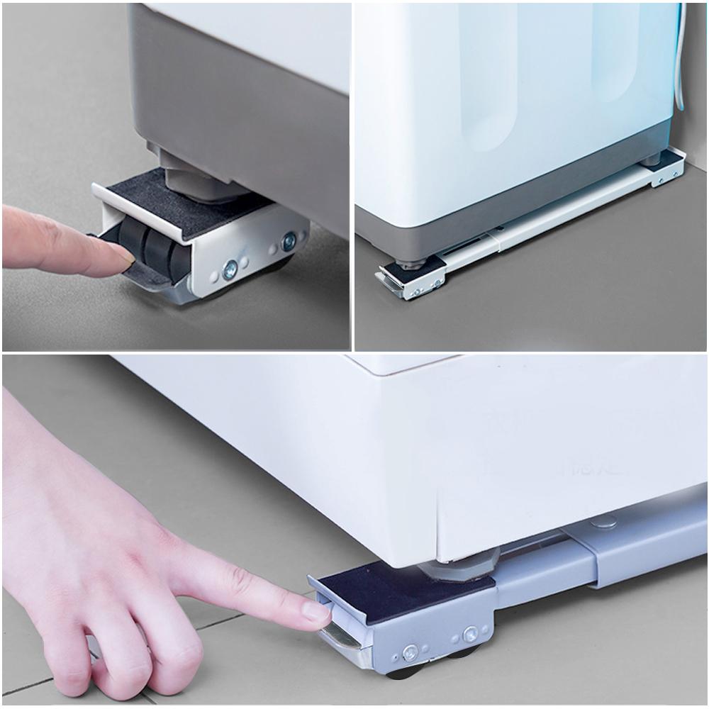 Bază Multifuncțională pentru Frigider, Suport pentru Uscător cu Montare pe Bază, 24 Roți Ajustabile, Suport Universal pentru Mașină de Spălat, Rafturi Mobile, Suport Mobil cu Role