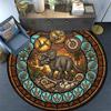 Prehistoric Glass Round Area Rug Under Office Chairs Bedroom Living Room Home Decor