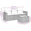 Vidaxl 4-Cz. Garden Lounge Set, Cushions, Grey, Rattan PE