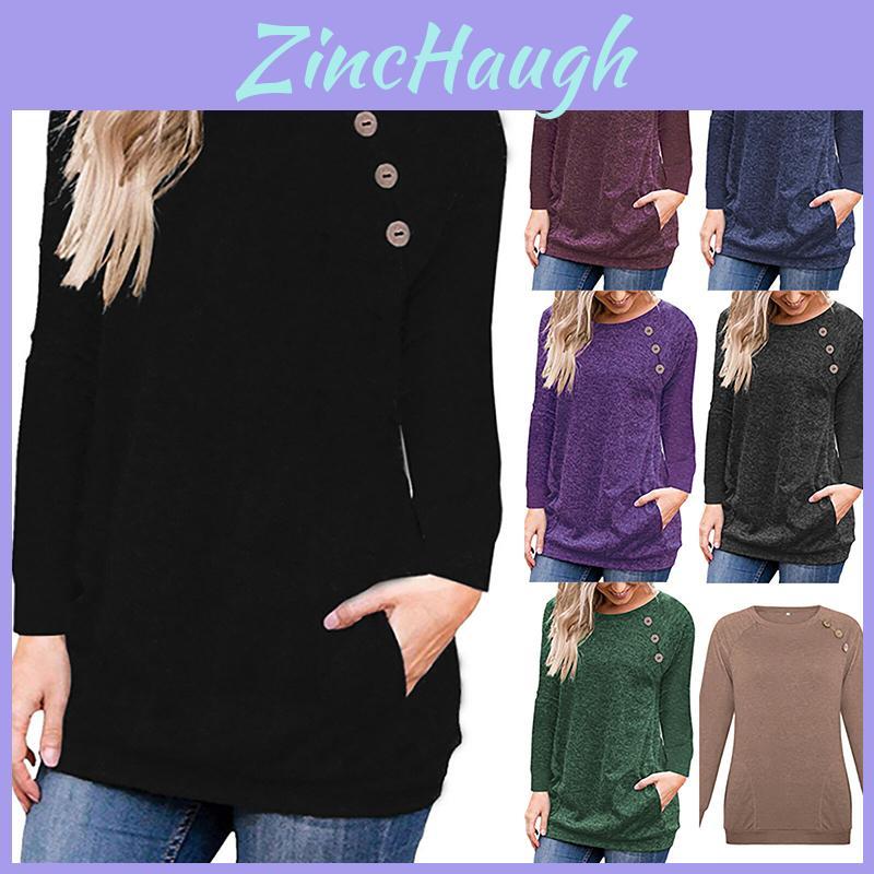 Cozy Ladies Casual Long Sleeve Pullover Sweater With Soft Fabric And O-neck Design