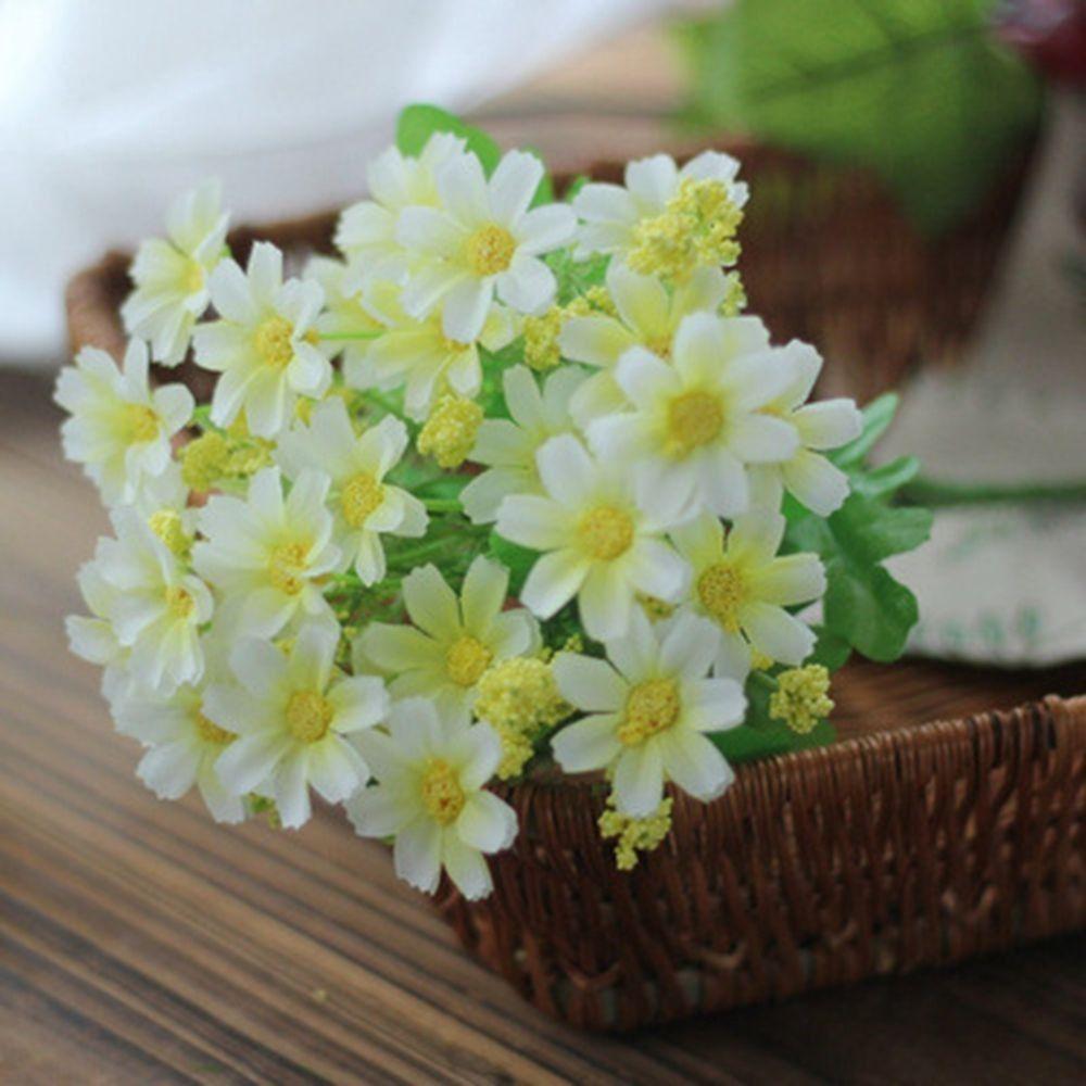 7-pronged Simulation Flower Cute Silk Flower 28 Heads Artificial Daisy Outdoor Floral