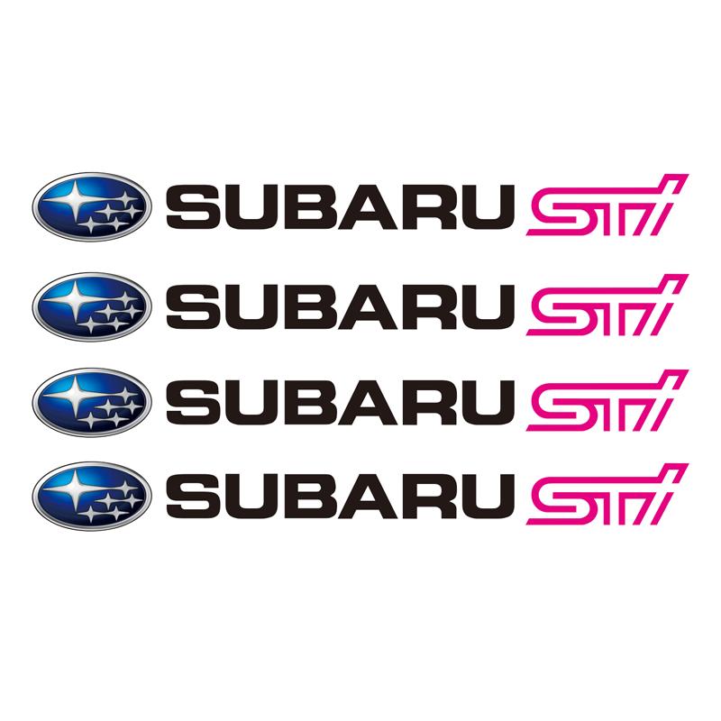 1Set/4Pcs Car Emblem Stickers Rearview Mirror Wiper Decals Accessories For Subaru STI Forester Impreza Legacy Outback XV BRZ WRX bb1
