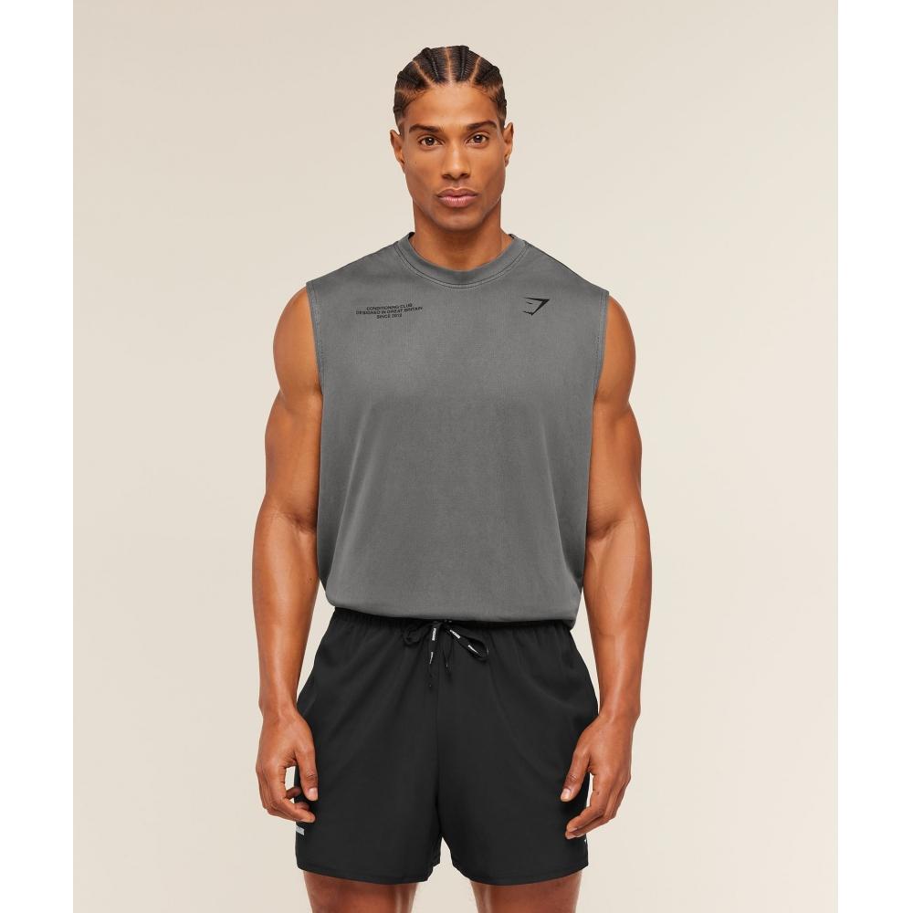 Gymshark Washed Tank Conditioning Club Black Wash A4c3z Bdqv
