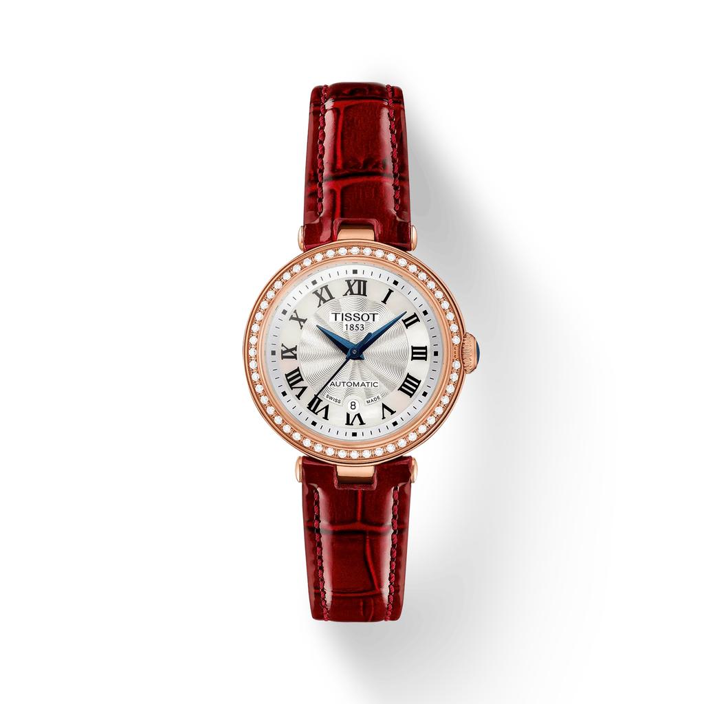 Tissot Leather Strap white mother of pearl Dial Men's Fashion Watch T126.207.66.113.03