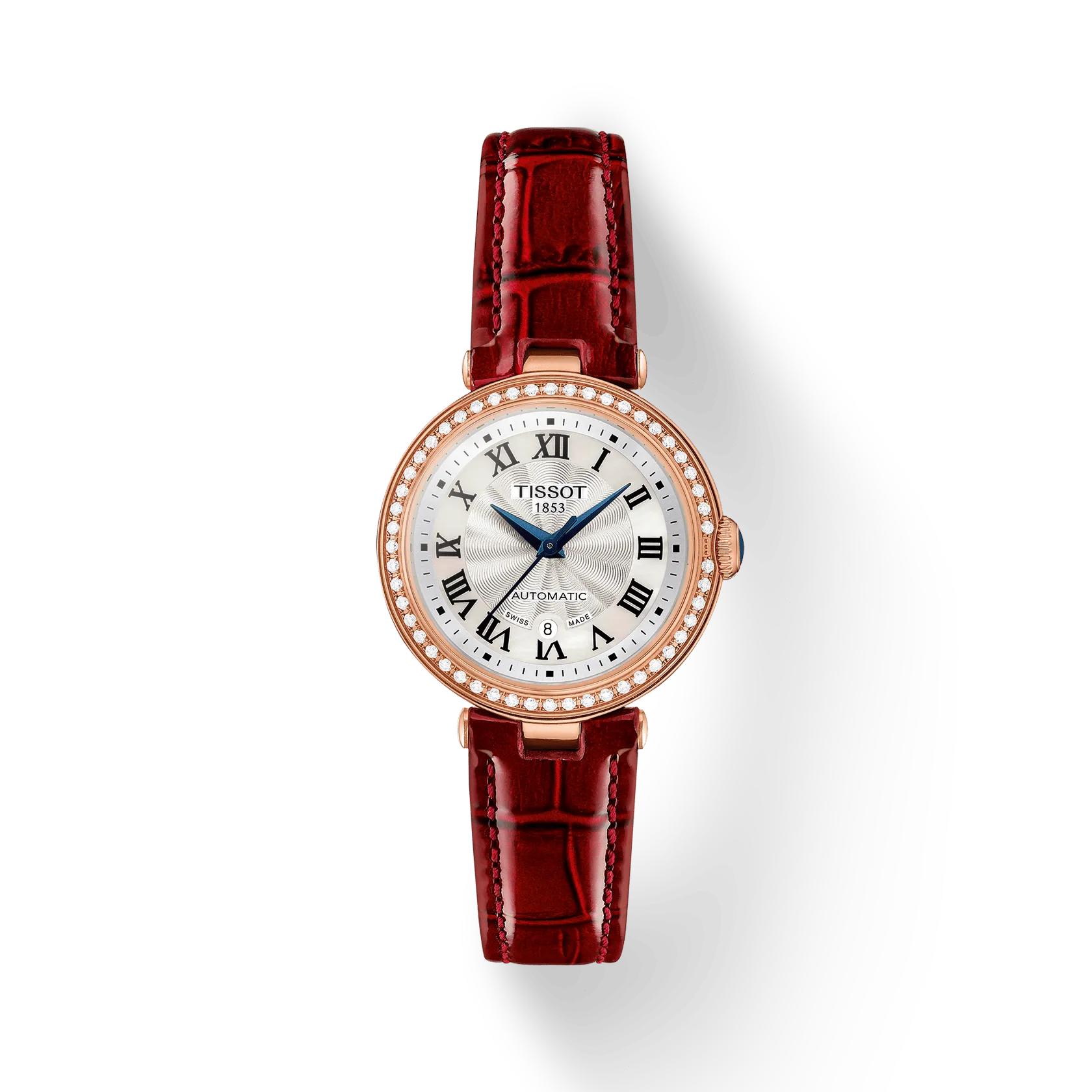 Tissot Leather Strap white mother of pearl Dial Men s Fashion Watch T126.207.66.113.03 белый