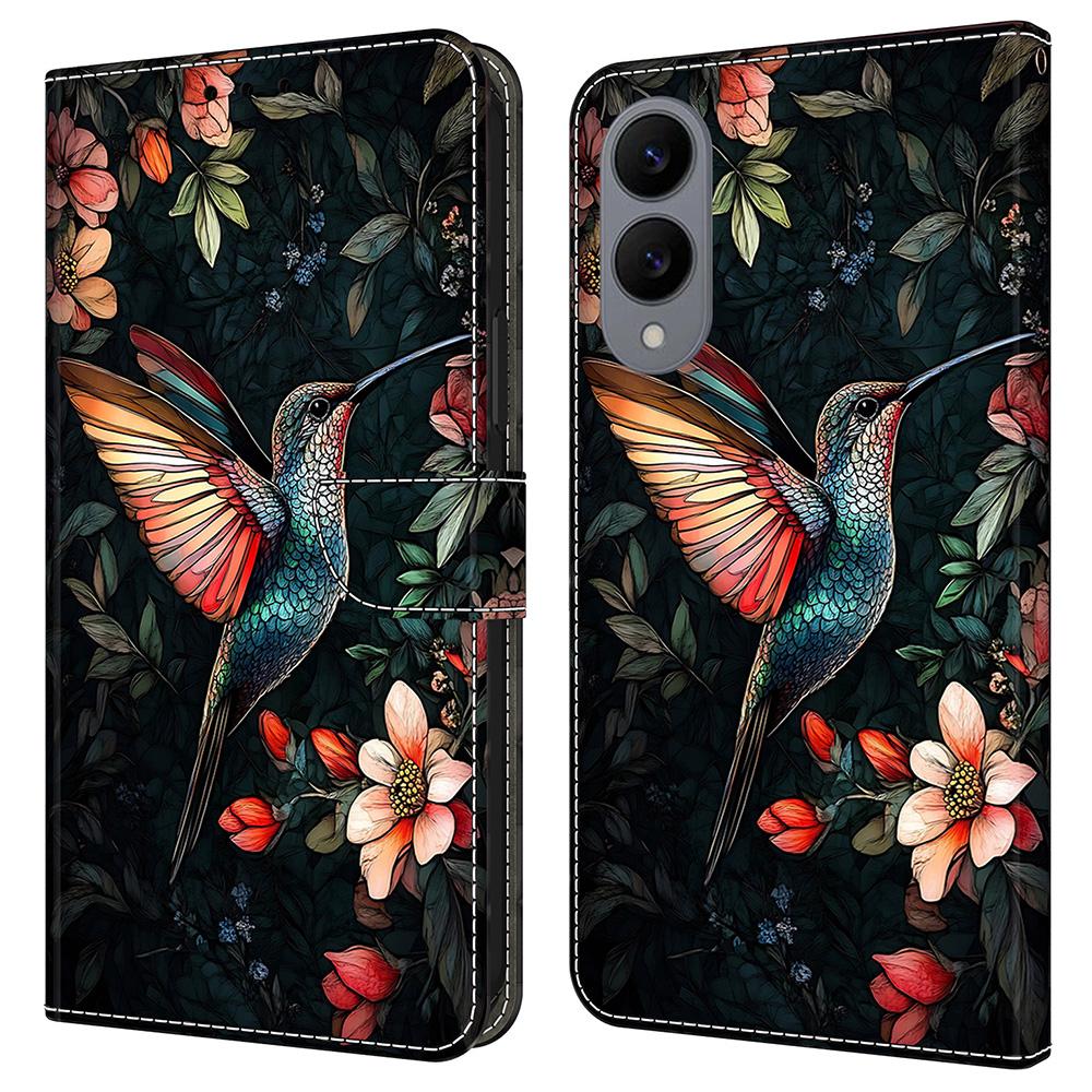 For Samsung Galaxy S25 Edge Leather Case Pattern Printing Wallet Stand Flip Phone Cover