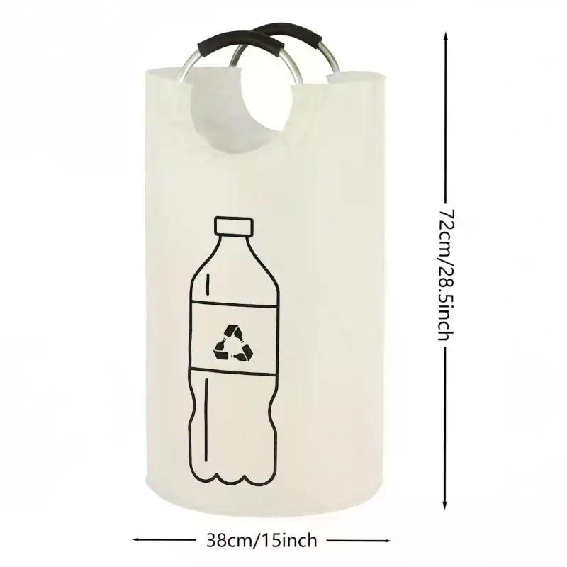 Large-capacity Beverage Bottle Storage Basket Waste Water Bottles Collection Bag Folding Recycling Bucket Dirty Laundry Baskets