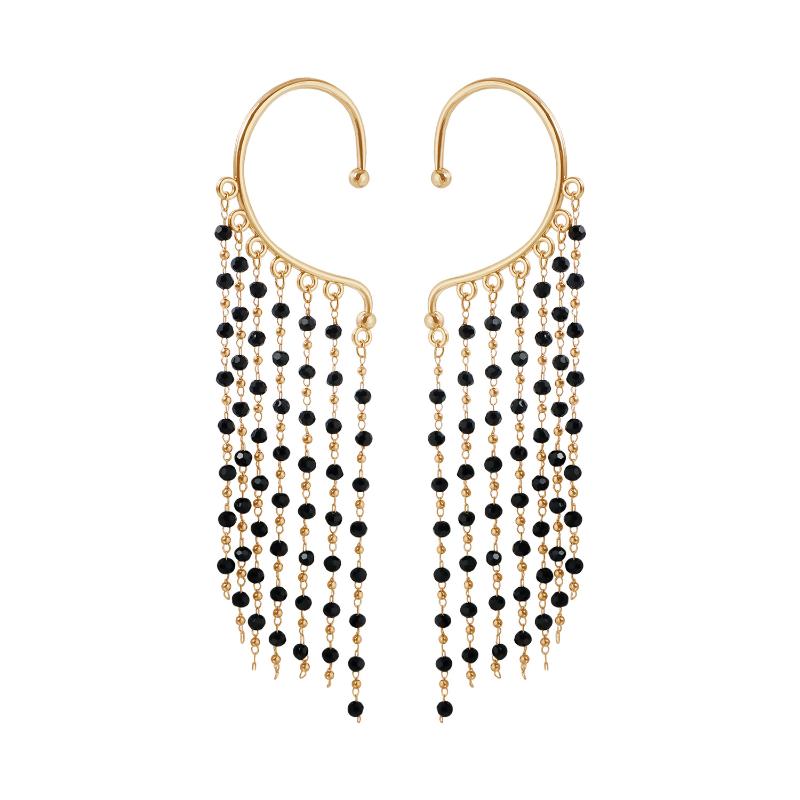 Non Pierced Metal Tassel Ear Hook Earrings 1Pair Without Ear Hole Elegant Fashion Jewelry for Women Work Attire