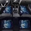4pcs Car Floor Mats Wolf Print All Weather Full Set Universal Fit Car Carpet For Most Cars, Sedan, SUV, Truck, Nonslip Mats, He