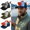 Personalized Fishing Outfit Bass Fish Hat, Realistic 3D Novelty Cap, Adjustable Breathable Mesh Birthday Gifts for Men Sun Hilarious Hat Anglers