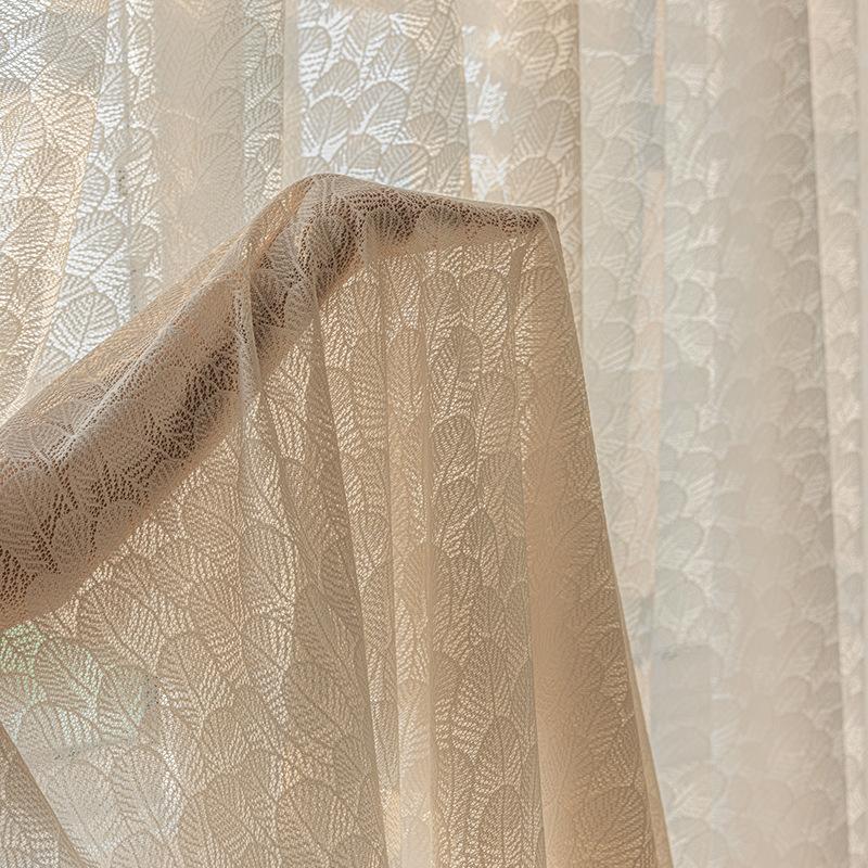 Modern simple window screen three-dimensional living room bedroom balcony cream screen curtain