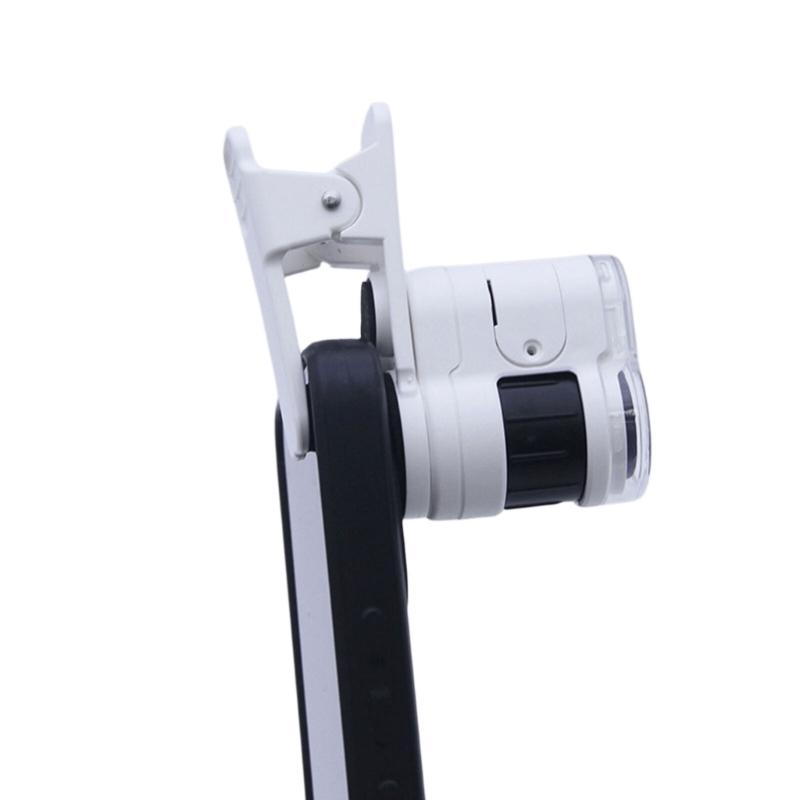 Handheld 60X Magnifying Glass With Double LED Light & Jewelry Microscope Tool Suitable for Detailed Observation