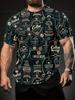 Coffee Beans Pattern Men's Round Neck T-Shirt | 3D Printed Casual Summer Top for Outdoor Activities & Fitness | Stylish and Breathable Design Perfect