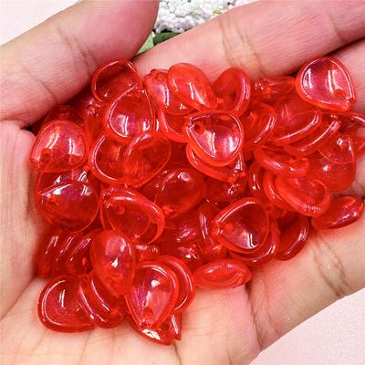 Brincos Pétala 100PCS Acessórios de Jóias DIY Colar de Gota de Água Contas Soltas de Acrílico Pulseiras da Moda Fabricação de Jóias 10,8*12,2mm