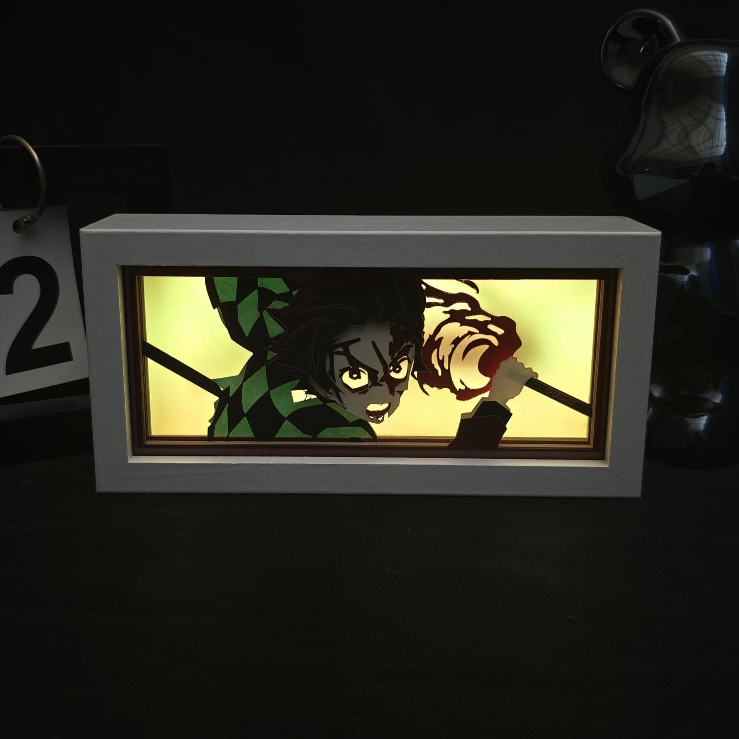 

Demon Slayer 3D Light Box Led Anime Peripherals Amado Tanjirou Cartoon Multiple Colors Bedroom Table Decoration Birthday Gift Fixed Light As Shown