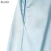 ZANZEA Women Elegant Mesh Splice Square Collar Summer Casual Sleeveless Long Dress