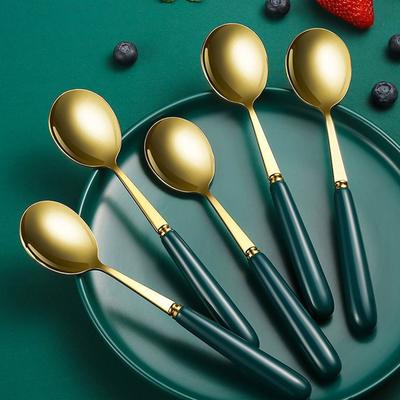 Multifunctional Coffee Creative Lovely Shovel Spoon Stainless Steel Thickening Retro School Gifts Cute Cartoon Home Dessert Cake Shovel Spoon  Jewelry