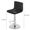 PROT stool - black velvet / chrome base x 2