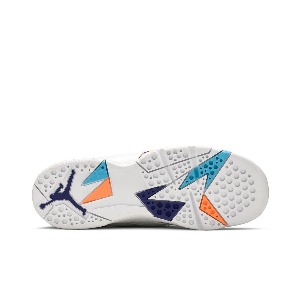 Air Jordan 7 Retro Grade School 'Chlorine Blue' (Unisex) White / White / Chlorine Blue Kids' Basketball Shoes 442960 100