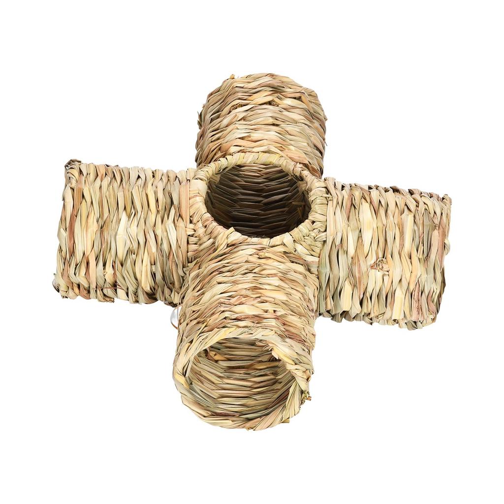 Hamster Grass Tunnel House Hideaway Nest Bunny Toy Lightweight Interactive Tube for Mice